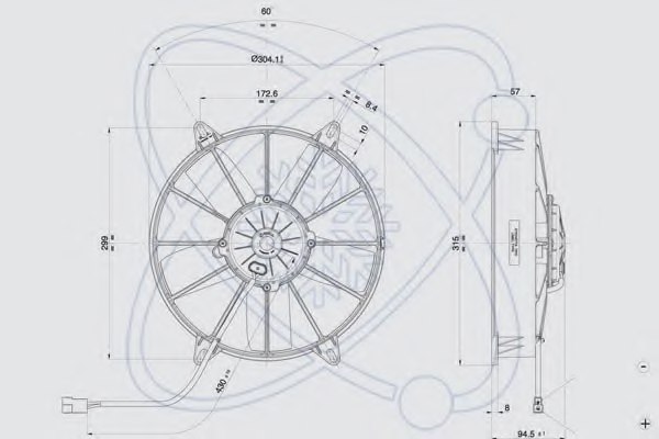 ELECTRO AUTO 32E0007 Fan, radiator